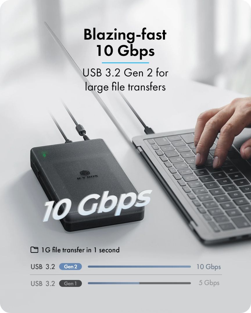 Raidsonic IB-3882MSCL-CU31 Clone and DockingStation for M.2 NVMe SSD and 2.5