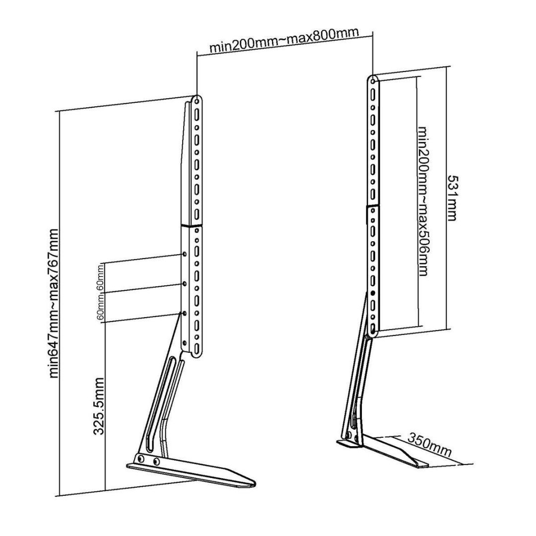 Nedis Fixed TV Desk Stand 13-70
