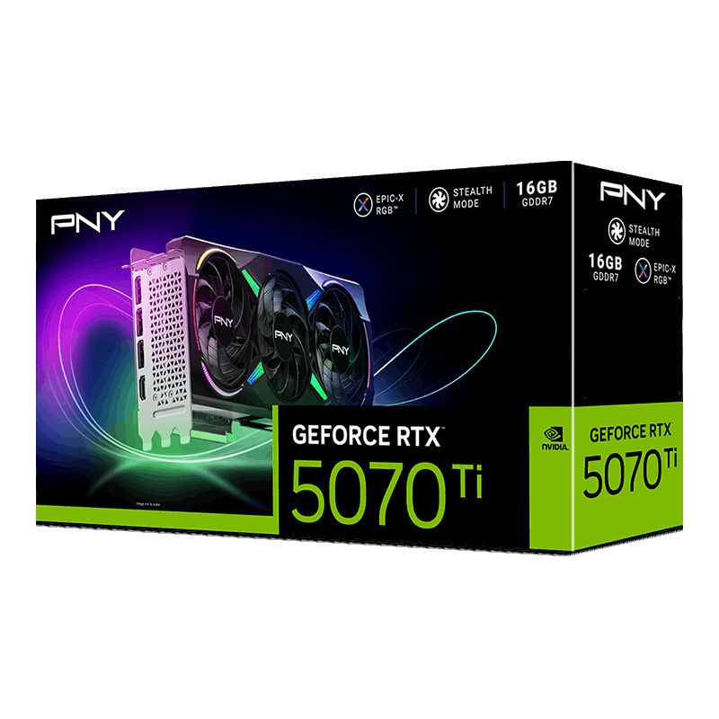 PNY GeForce RTX5070TI 16GB DDR7 Gaming Triple Fan ARGB