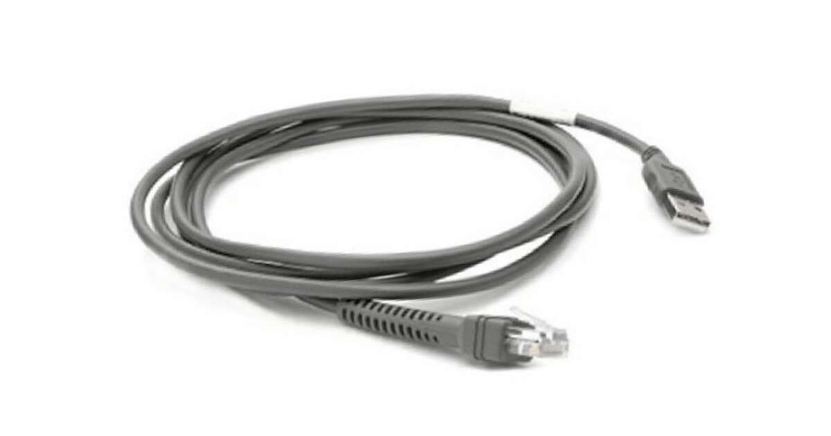 Zebra 2.13 m USB Data Transfer Cable for Barcode Scanner - TAA Compliant - First End: 1 x USB Type A - Male - Shielding