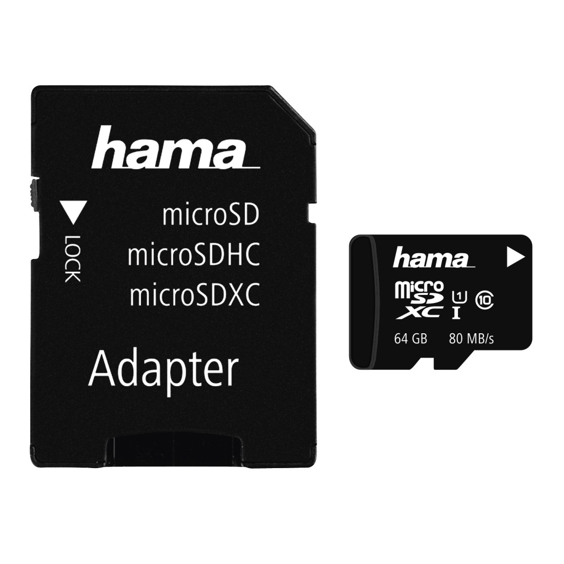 Hama 64GB microSDXC Class 10 UHS-I + adapterrel