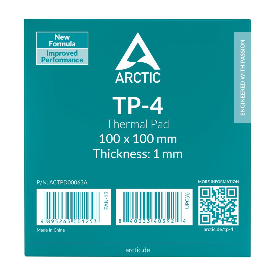 Arctic TP-4 100x100x1mm Hővezető lap (1lap/csomag)
