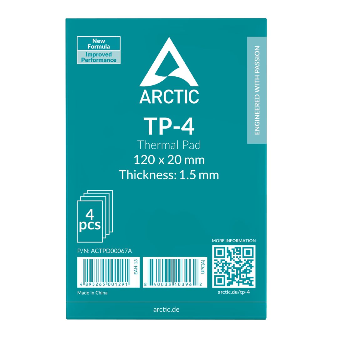 Arctic TP-4 120x20x1,5mm Hővezető lap (4lap/csomag)