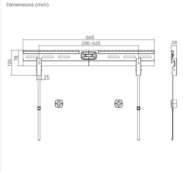 EQuip Studless TV Wall Mount Bracket 37