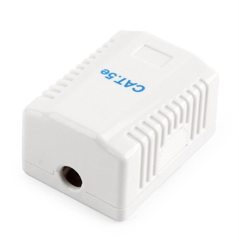 Gembird CAT5E FTP single port surface mount box White