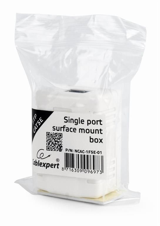 Gembird CAT5E FTP single port surface mount box White
