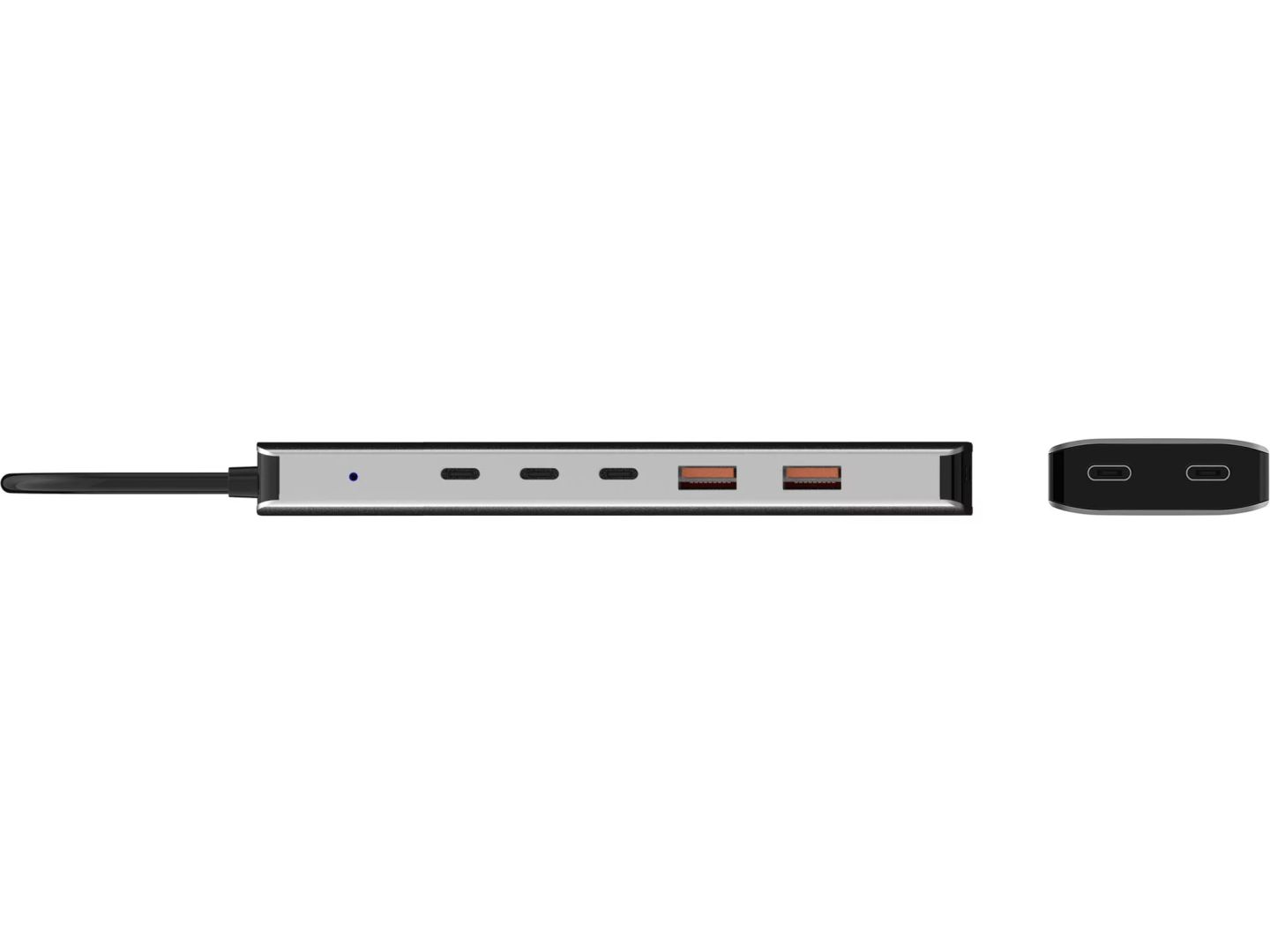 Sandberg USB-C to 5xUSB-C+2xUSB-A 100W Grey
