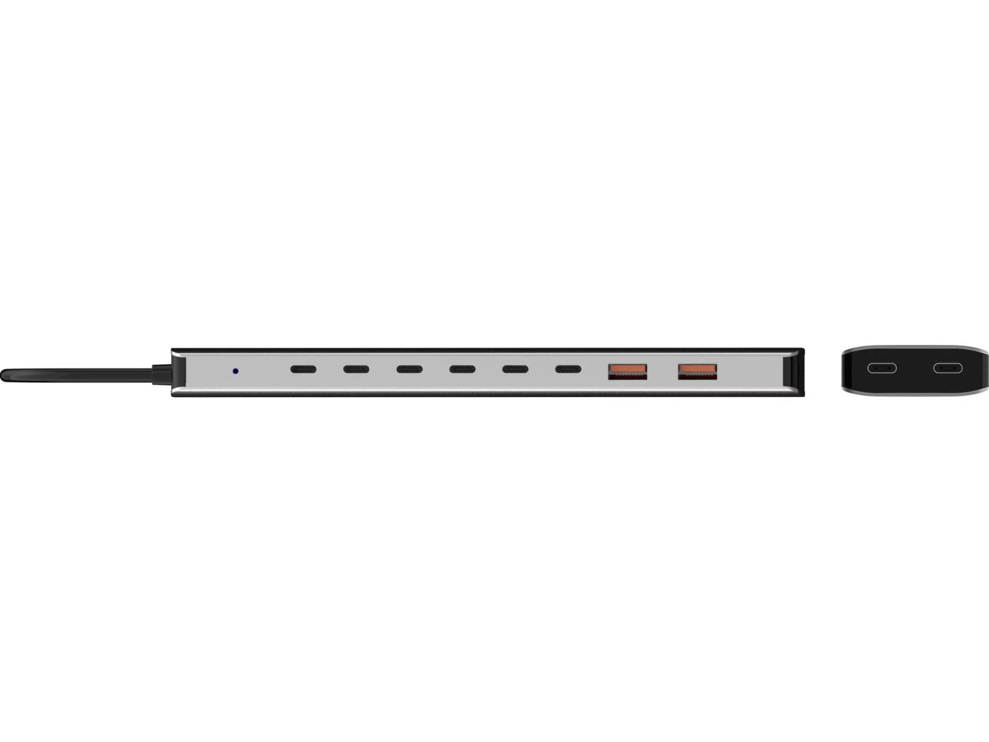 Sandberg USB-C to 8xUSB-C+2xUSB-A 100W Grey