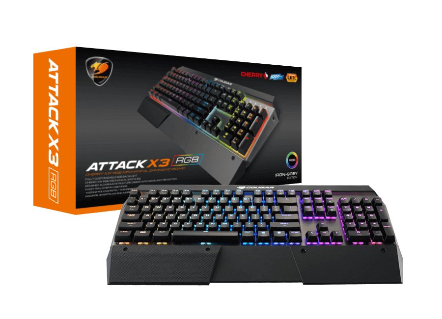 Cougar Attack X3 RGB Speedy Mechanikus (MX Silver) Black US