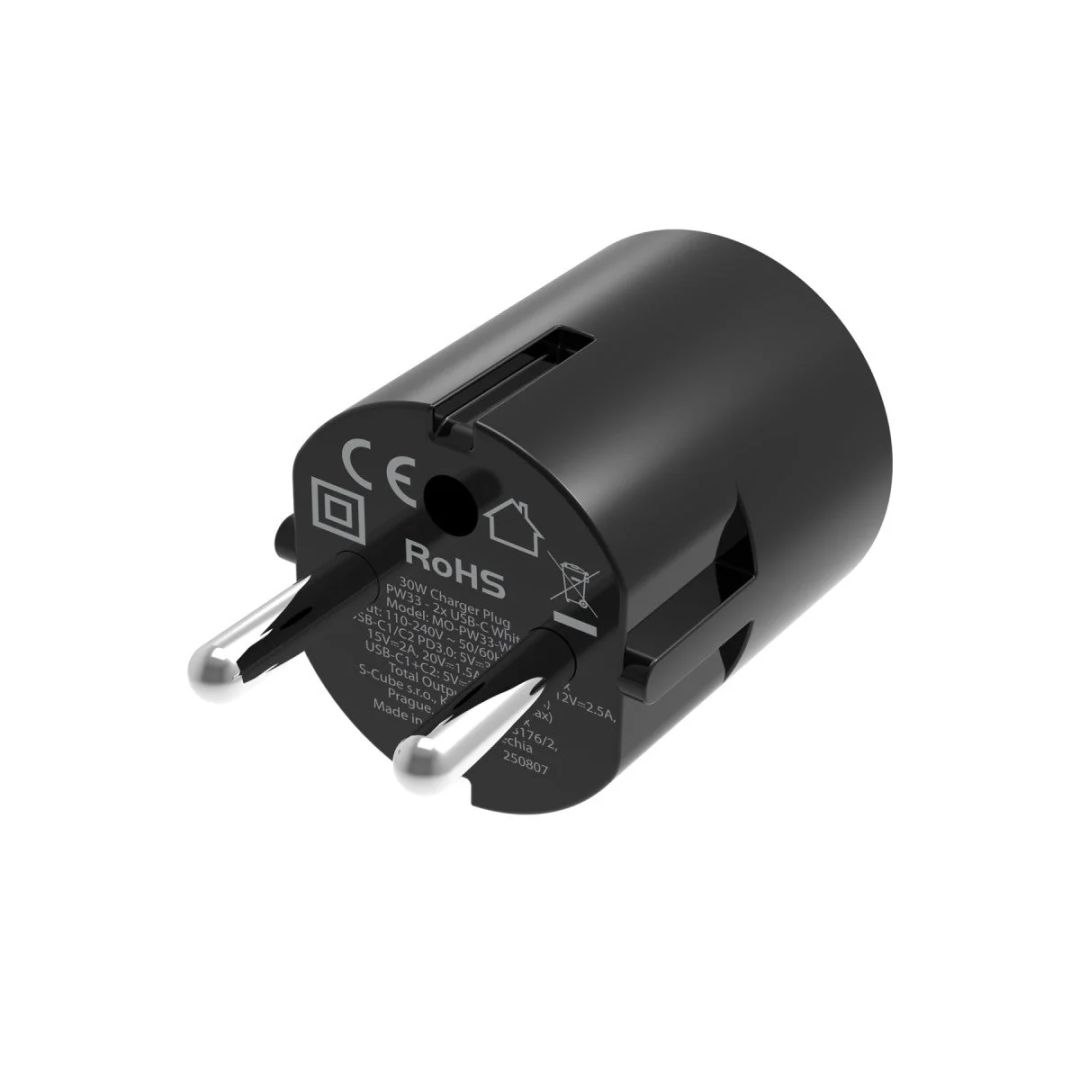 Mobile Origin 30W Charger Plug PW33 2x USB-C Black