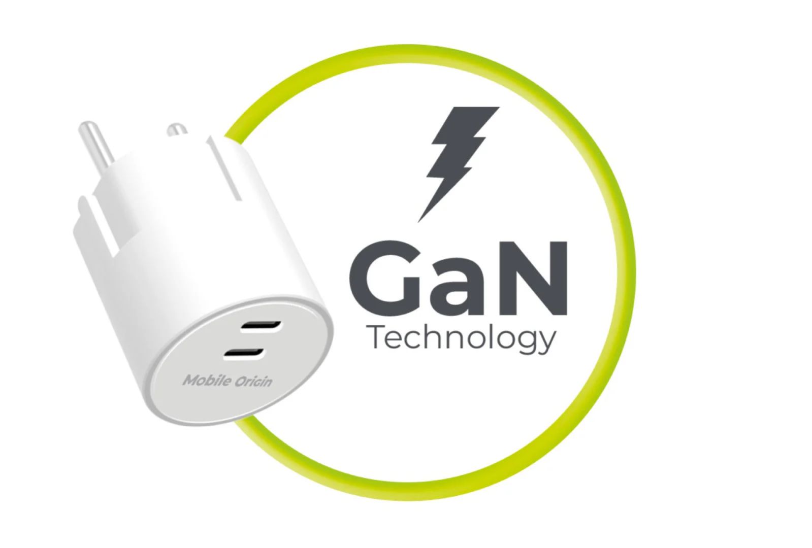 Mobile Origin 30W Charger Plug PW33 2x USB-C White