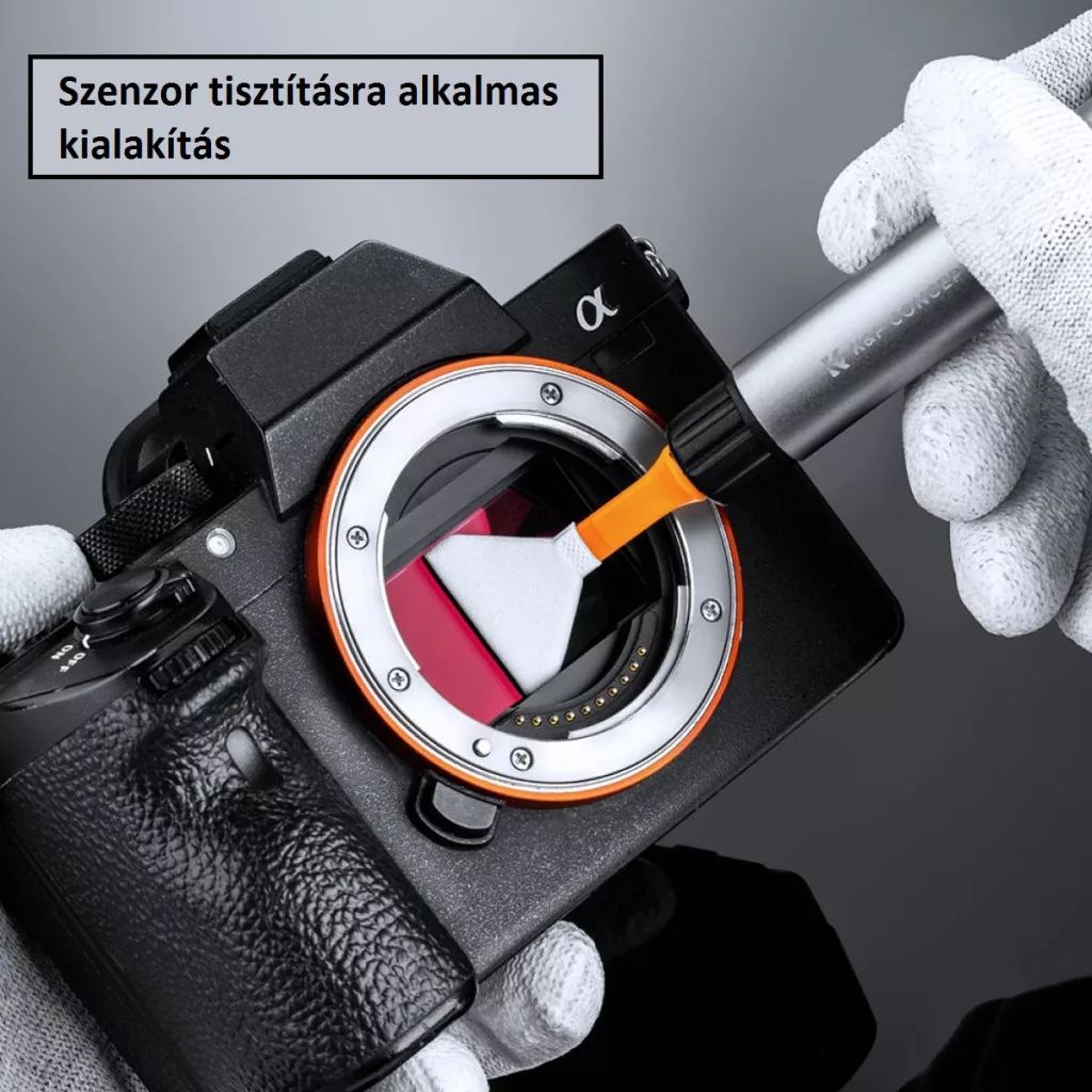 K&F Concept cserélhető tisztító toll készlet, full frame tisztító pálcika, 20 darab