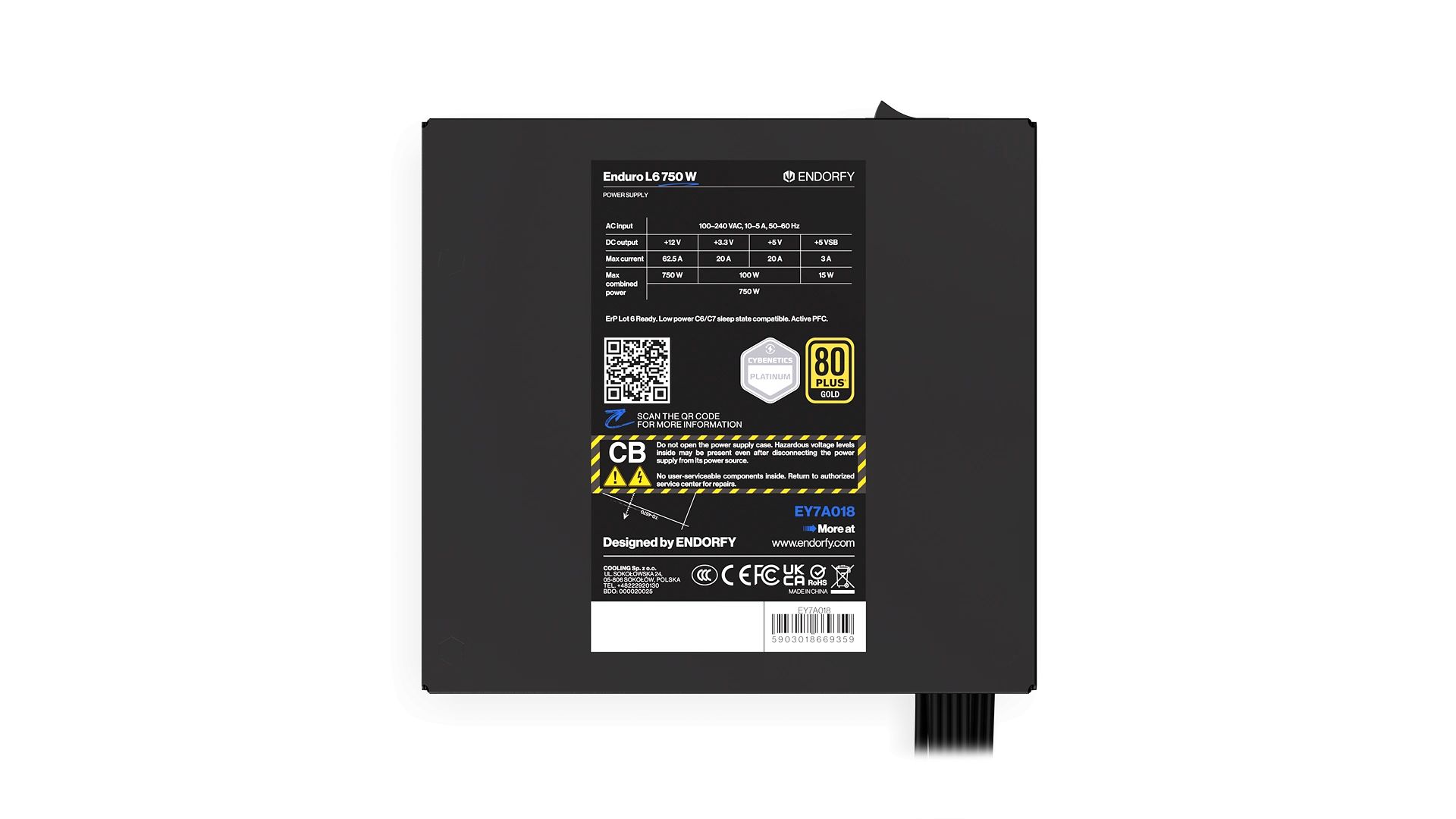 Endorfy 750W 80+ Gold L6