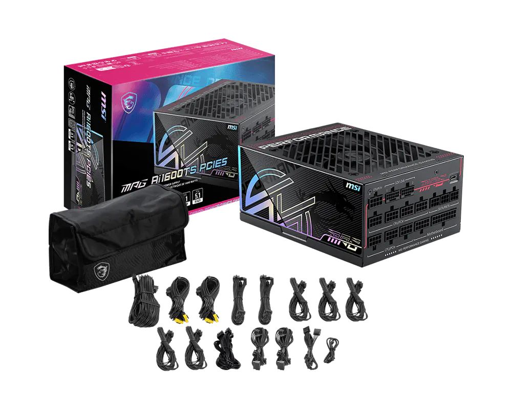 Msi 1600W 80+ Titanium MPG Ai1600TS PCIE5
