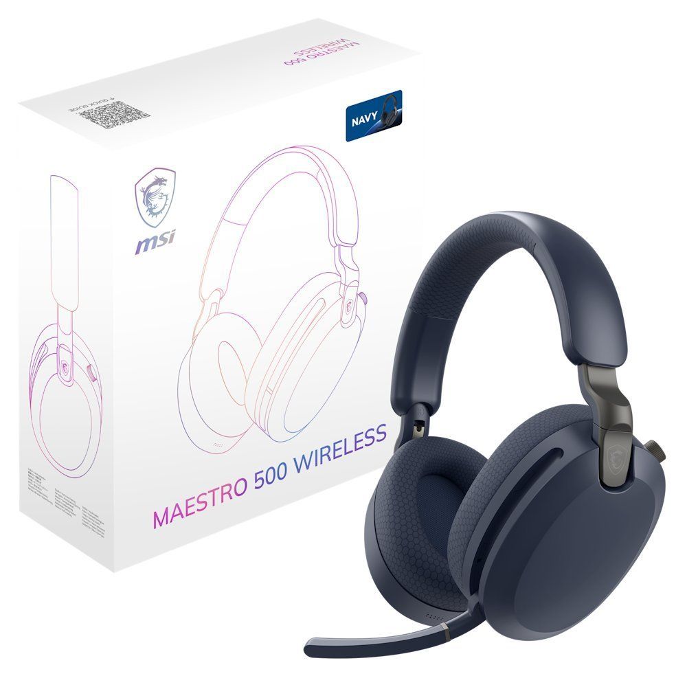 Msi Maestro 500 Wireless/Bluetooth Gaming Headset Navy Blue