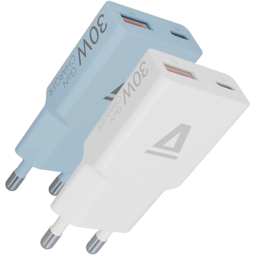Avax CH641W + CH641LB NANO SLIM 30W Charger White/Black