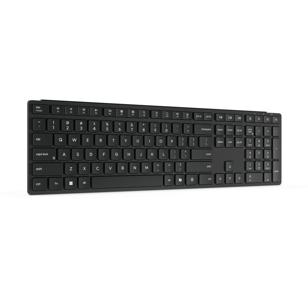 Lenovo Multi-Mode Pro Plus 6000 Wireless Bluetooth Keyboard Eclipse Black US
