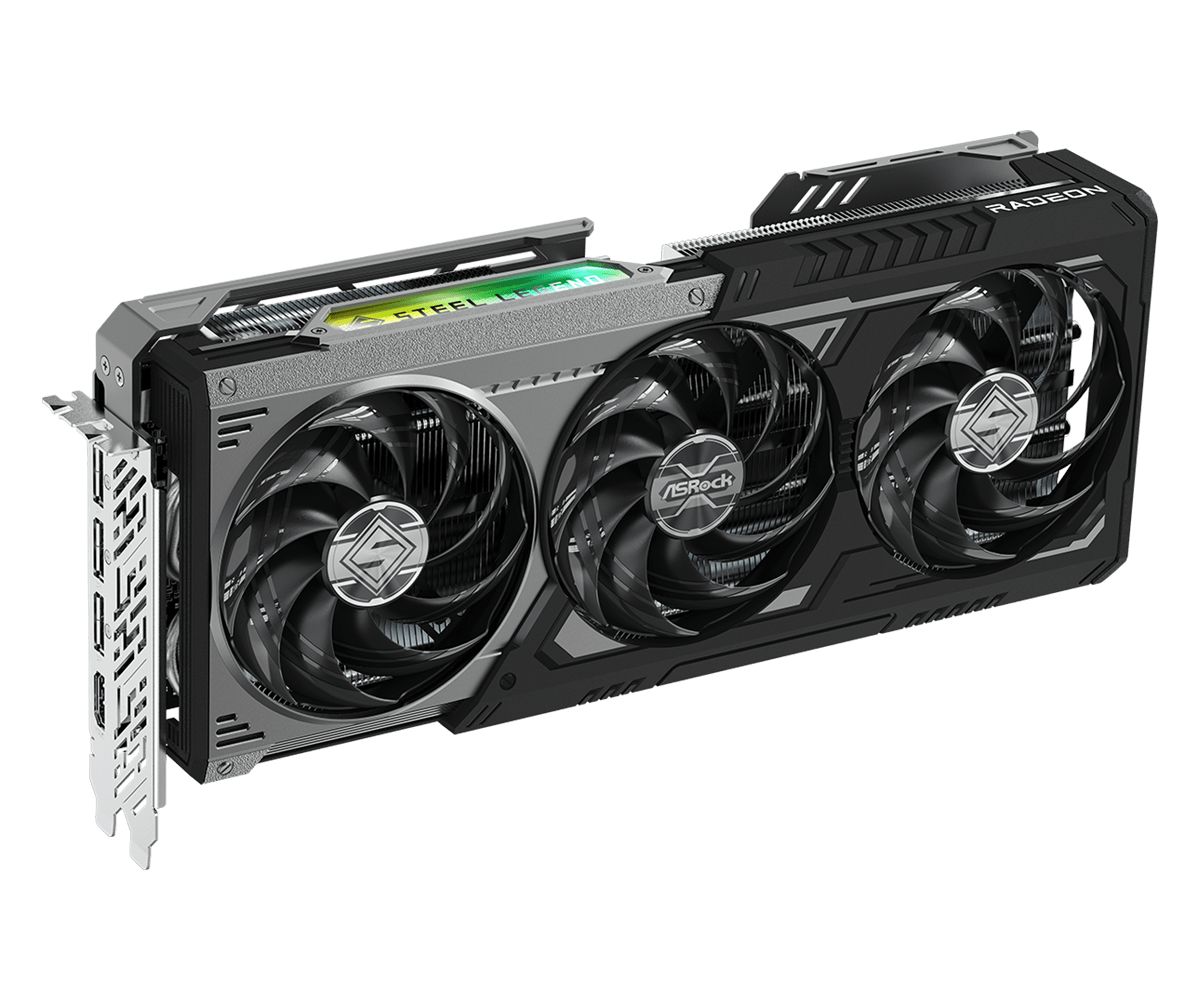 ASRock Radeon RX9070 GRE Steel Legend Dark 12GB OC