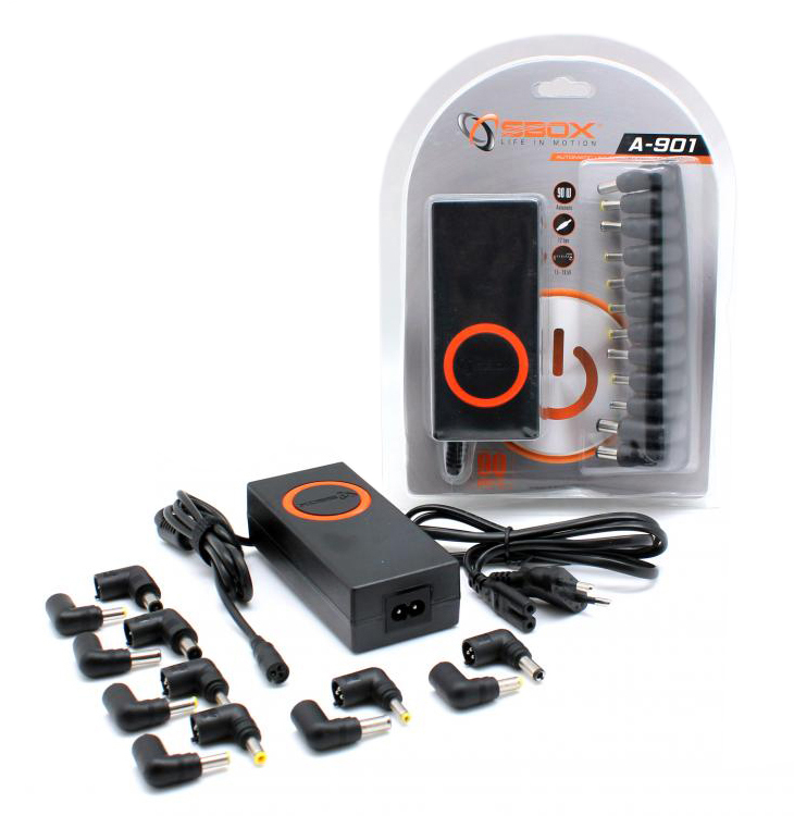 SBOX A-901 15-19,5V / 6A 90W univerzális hálózati notebook töltő