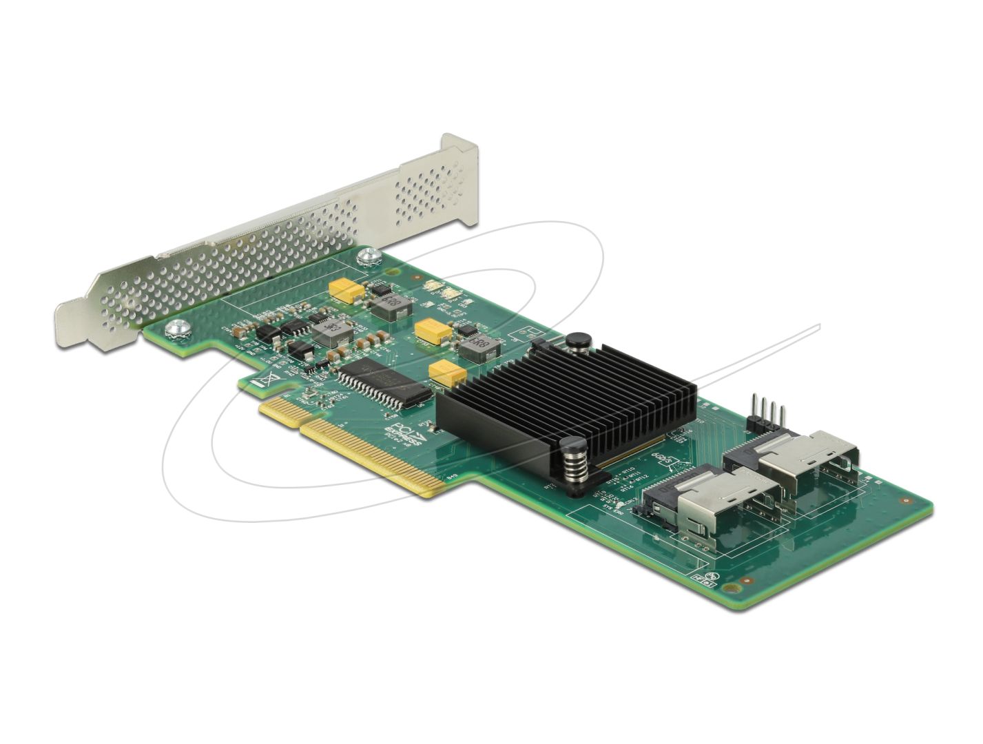 DeLock 8 port SATA PCI Express x8 Card with Connection Cable