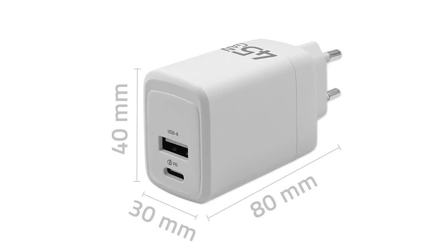 Qoltec GaN 45W Charger White