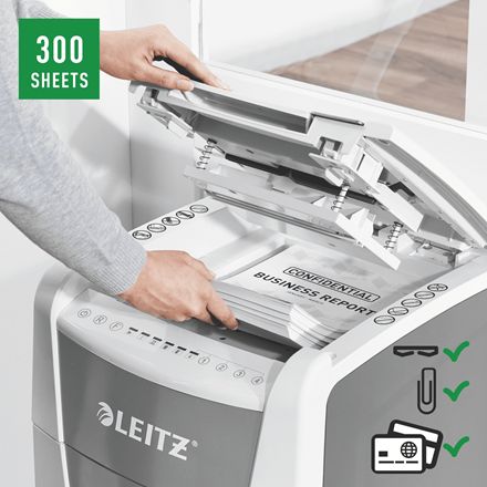 Leitz IQ AutoFeed Office 300 P5 Pro Iratmegsemmisítő Grey