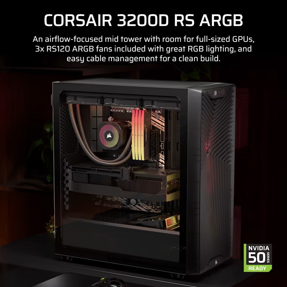 Corsair 3200D RS ARGB Tempered Glass Smoke