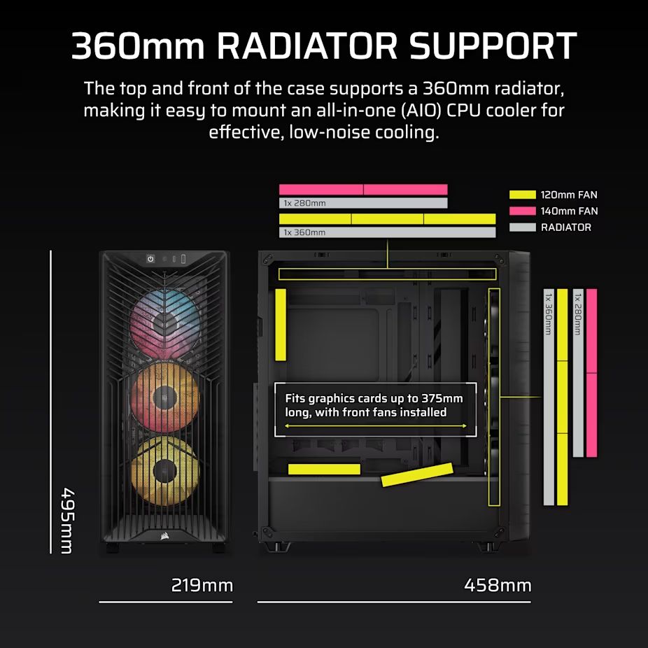Corsair 3200D RS ARGB Tempered Glass Smoke