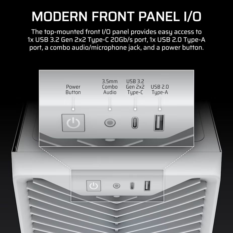 Corsair 3200D RS ARGB Tempered Glass White