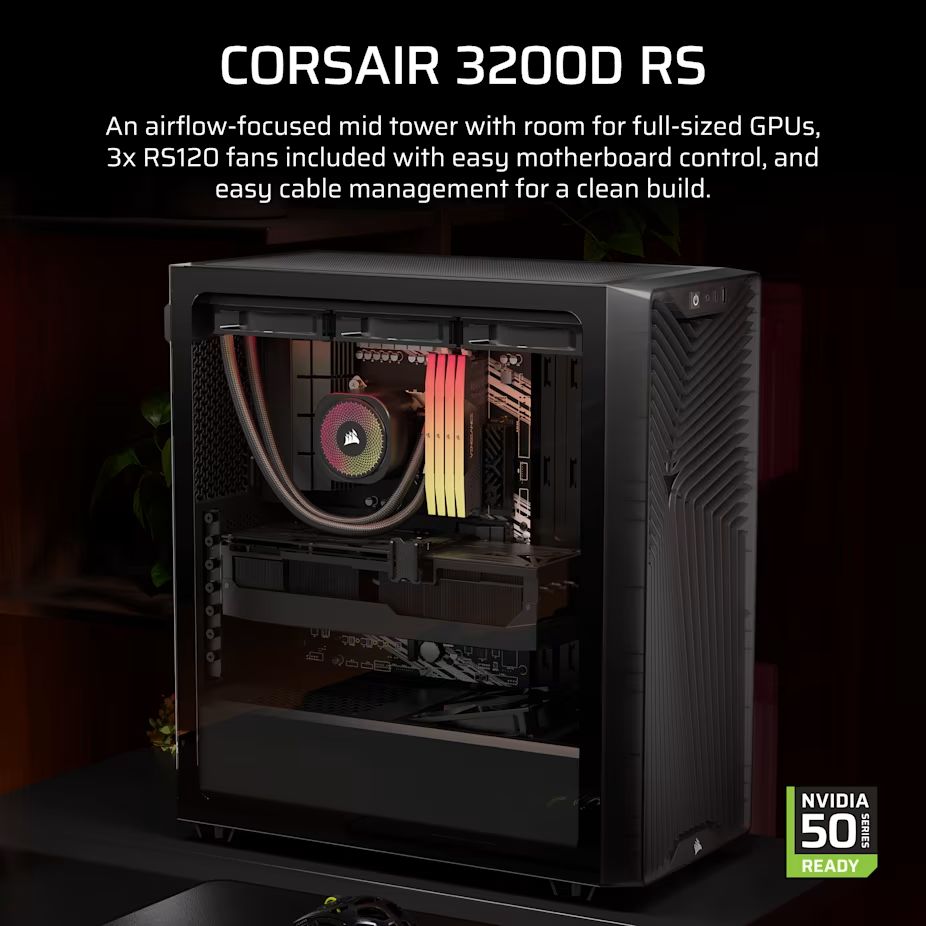 Corsair 3200D RS Tempered Glass Smoke