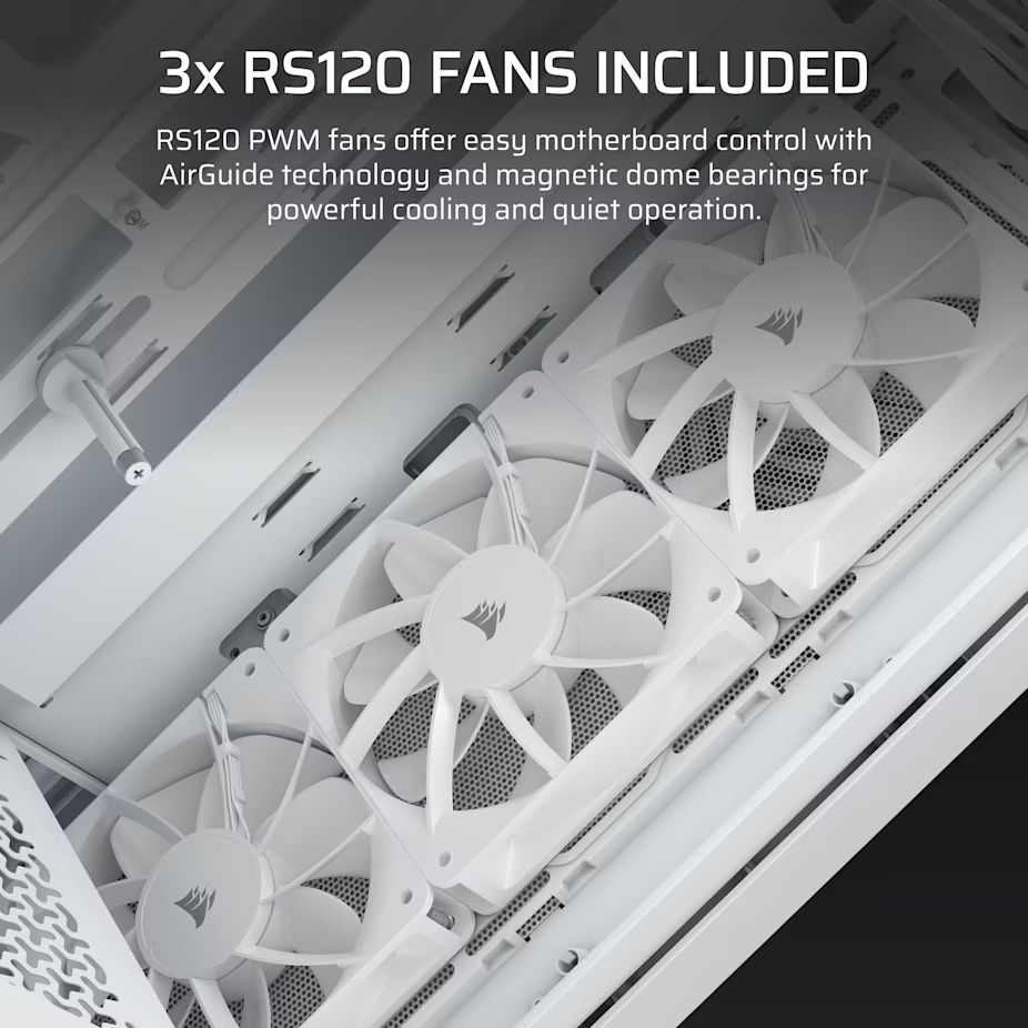 Corsair 3200D RS Tempered Glass White