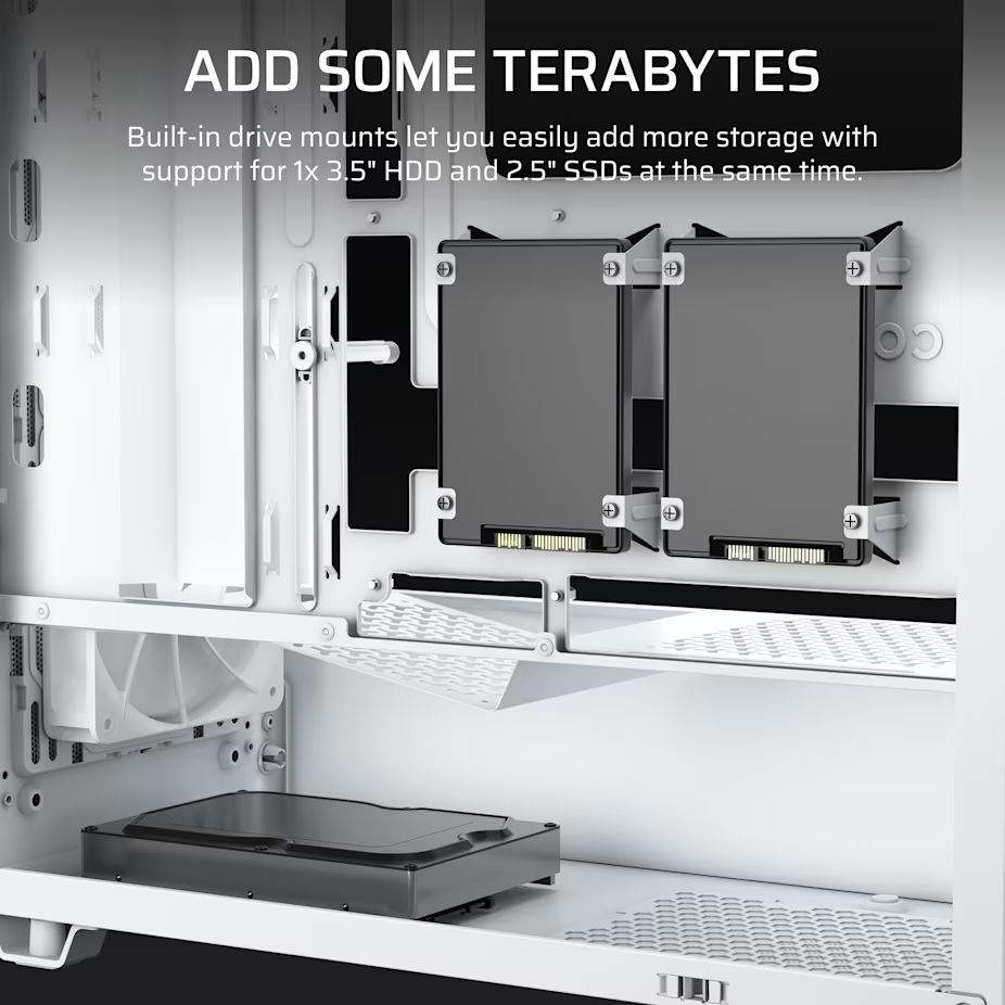 Corsair 3200D RS Tempered Glass White