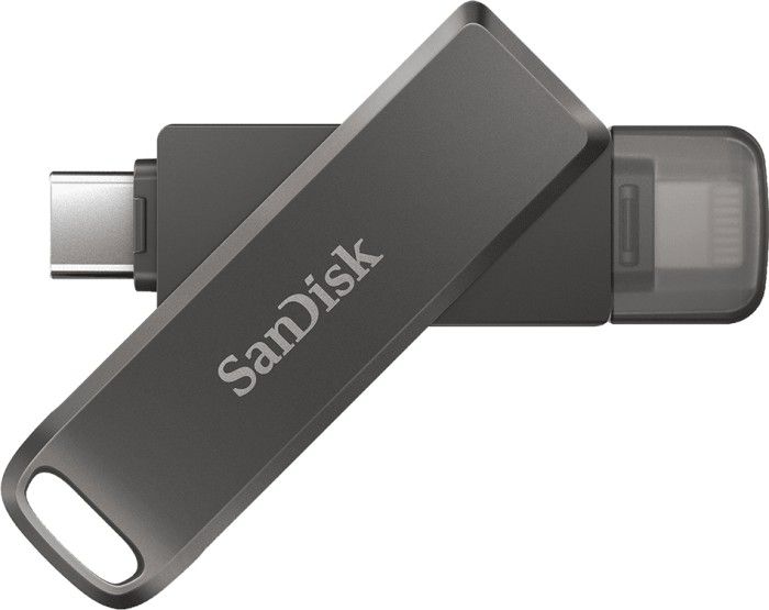 Sandisk 128GB USB3.1 Type-C/Lightning iXpand Luxe Black