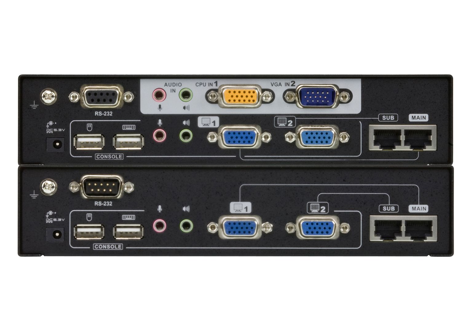 ATEN USB VGA Dual View Cat 5 KVM Extender with Deskew (1280 x 1024@300m)