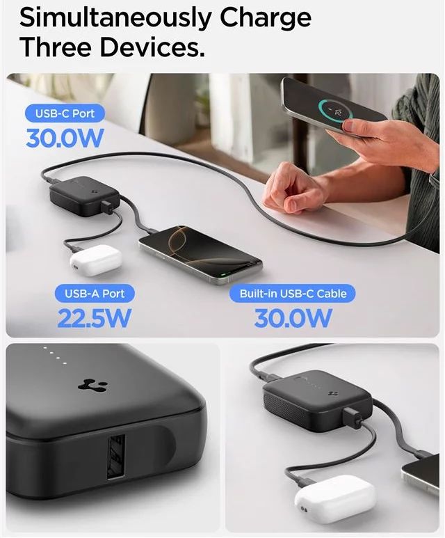 Spigen Essential 10000mAh Power Bank Black
