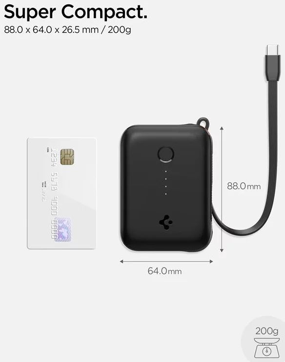 Spigen Essential 10000mAh Power Bank Black