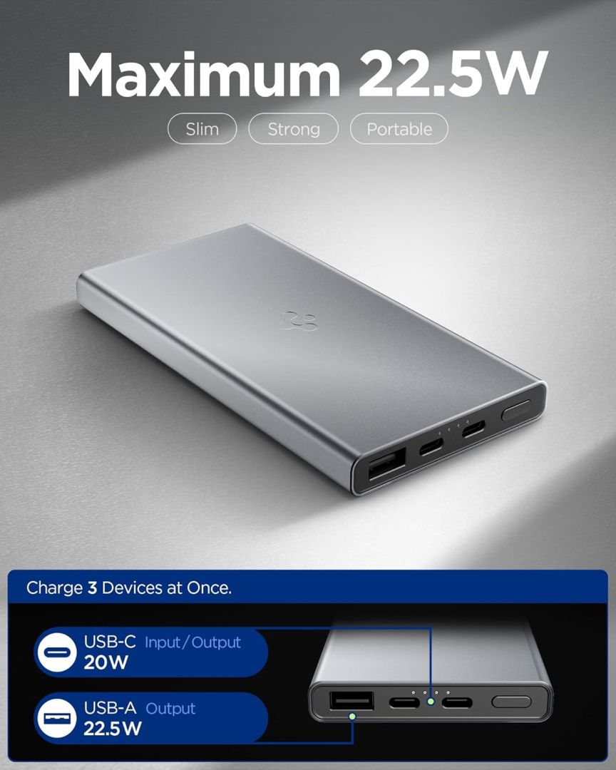 Spigen Essential 10000mAh Power Bank Gray