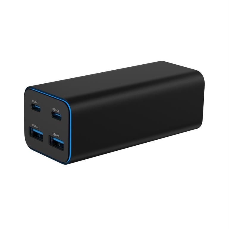 Gembird 4-port 100W GaN USB PowerDelivery fast charger Black