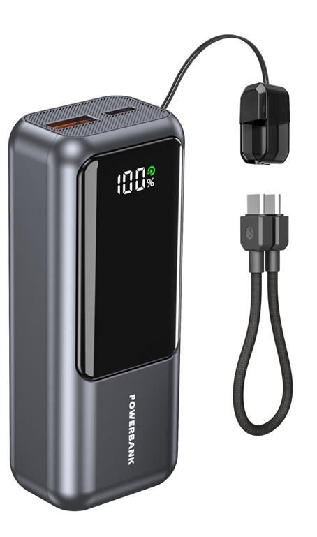 Gembird PB10-PD20-LCD-02 10000mAh PowerBank Space Grey