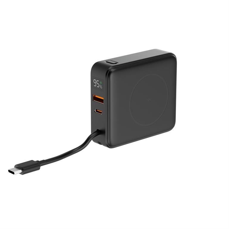 Gembird PB10-WPC15-LCD-01 10000mAh Wireless PowerBank Black