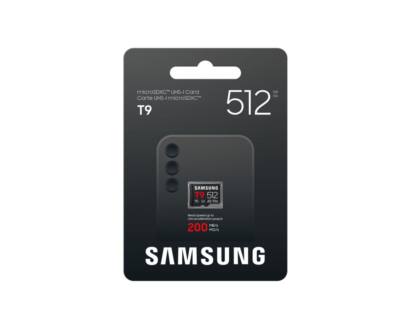 Samsung 512GB microSDXC T9 Class10 U3 V30 A2 adapter nélkül