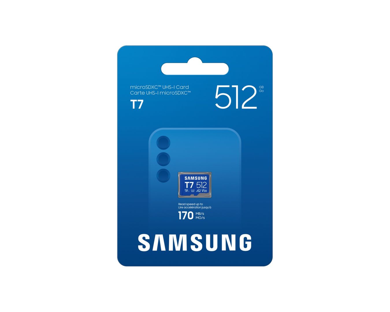 Samsung 512GB microSDXC T7 Class10 U3 V30 A2 adapter nélkül