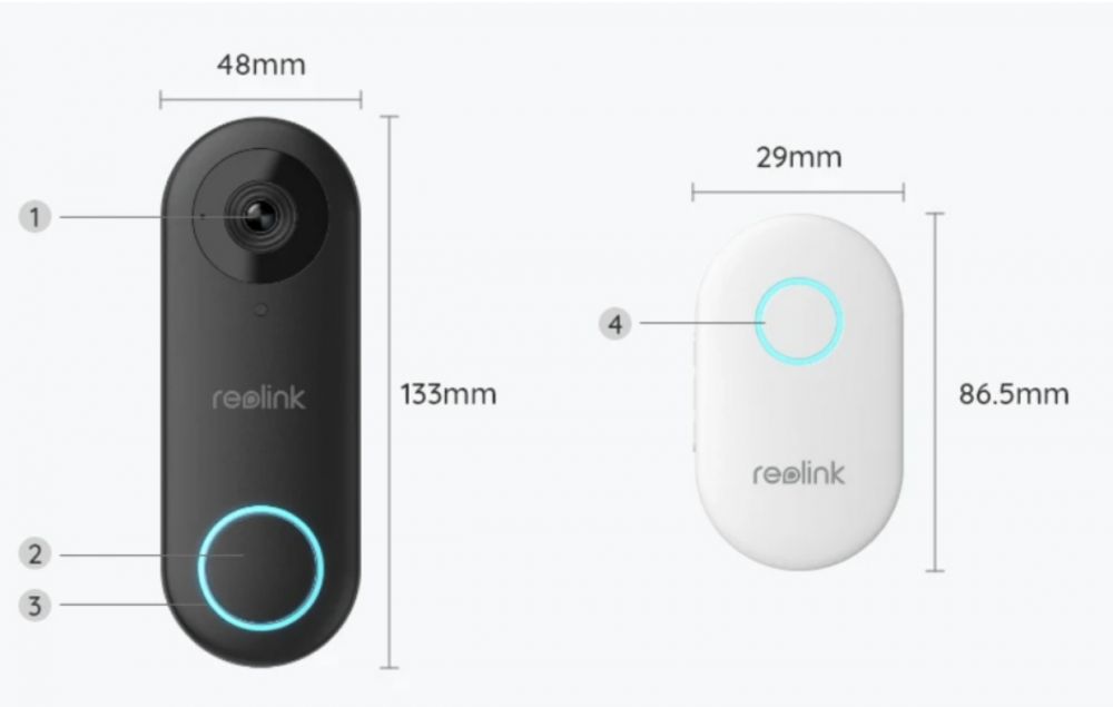 Reolink D340P Smart 2K+ Wired PoE Video Doorbell with Chime