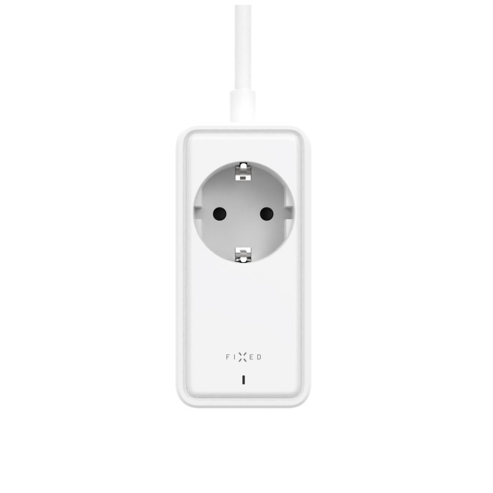 FIXED hálózati USB töltő, GaN III technológia, kimenetetk: 2 * USB-A QC3.0, 2 * USB-C PD3.0 65W , 1*220V, 1.5m kábel, fehér