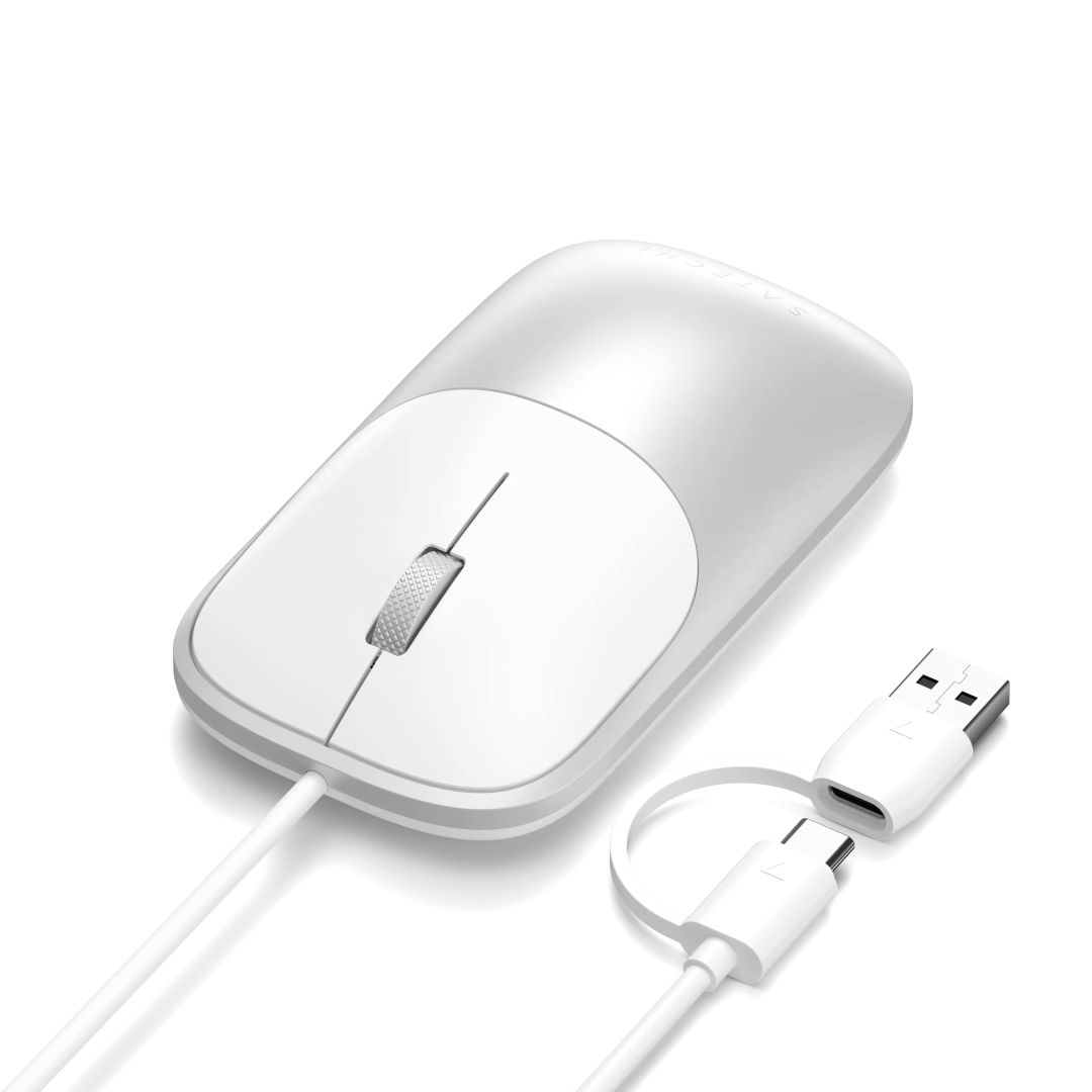 Satechi Slim LX Wired Mouse Silver