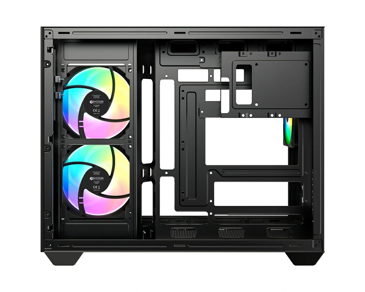 ID-COOLING VIEW 500 ARGB Tempered Glass Black