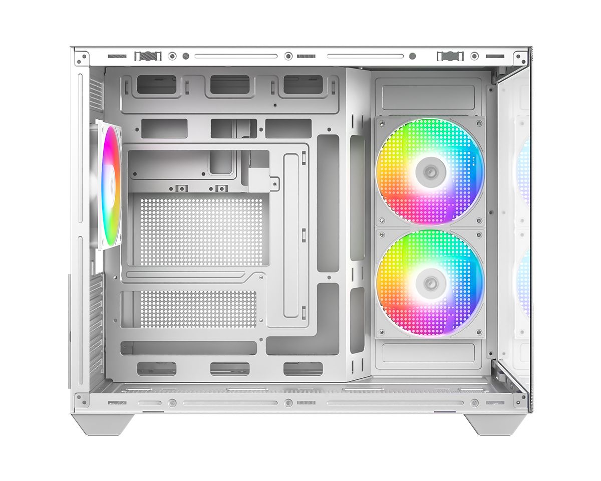 ID-COOLING VIEW 500 ARGB WH Tempered Glass White