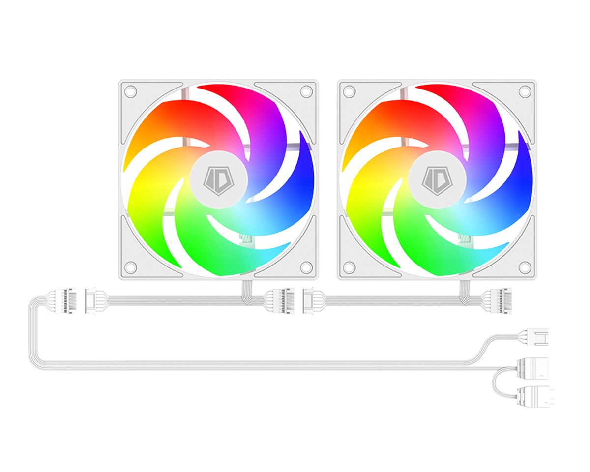 ID-COOLING VIEW 500 ARGB WH Tempered Glass White