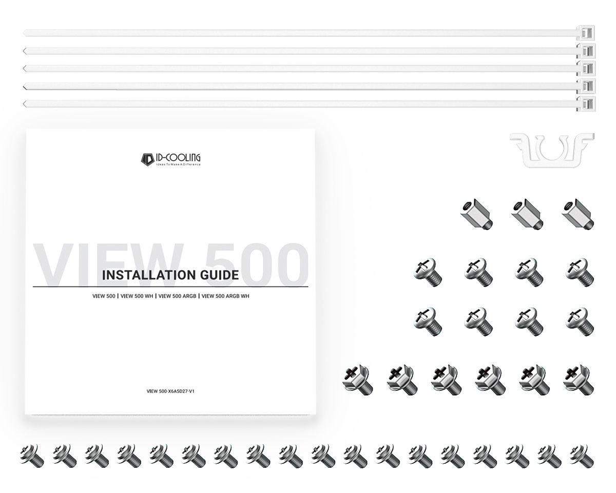 ID-COOLING VIEW 500 Tempered Glass White