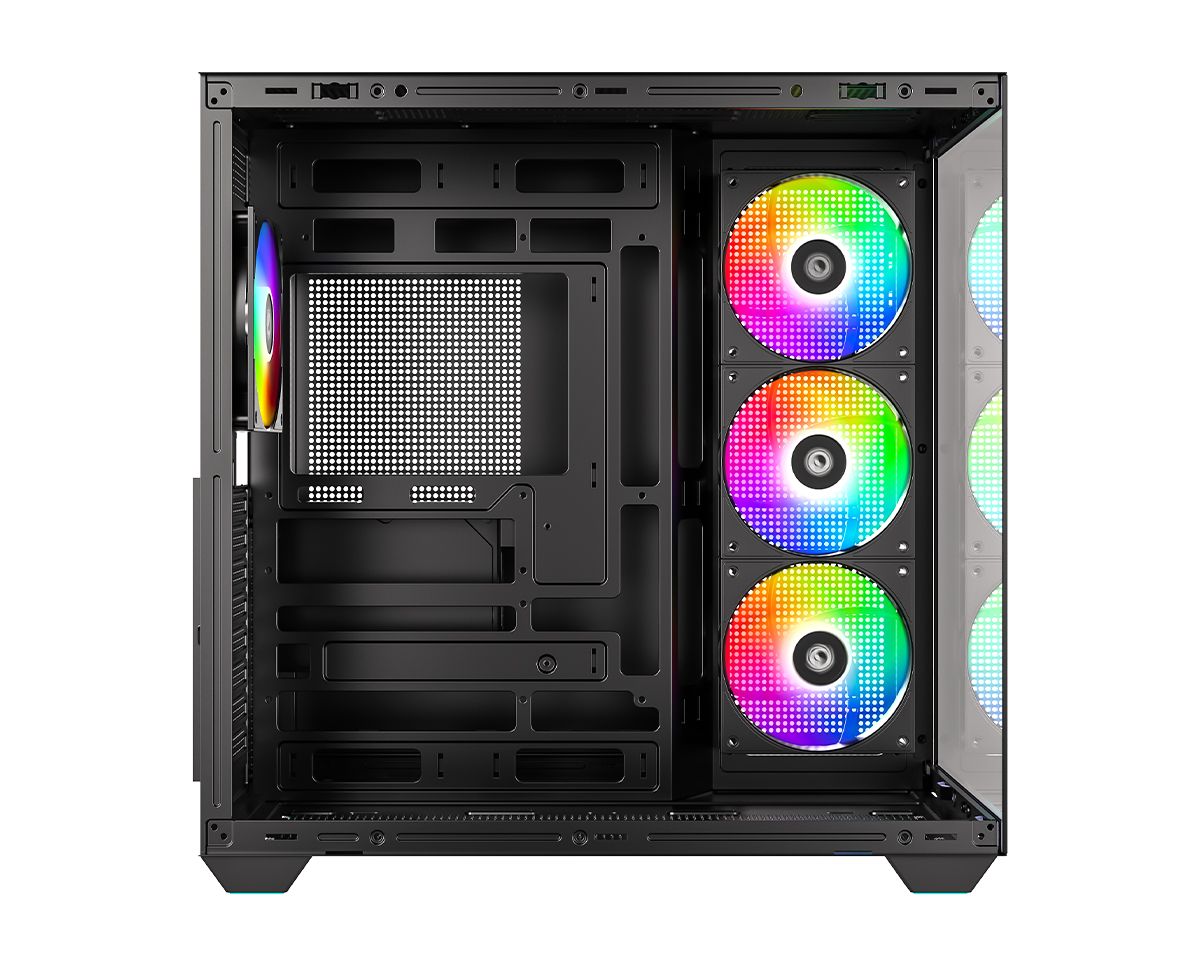 ID-COOLING VIEW 510 ARGB Tempered Glass Black